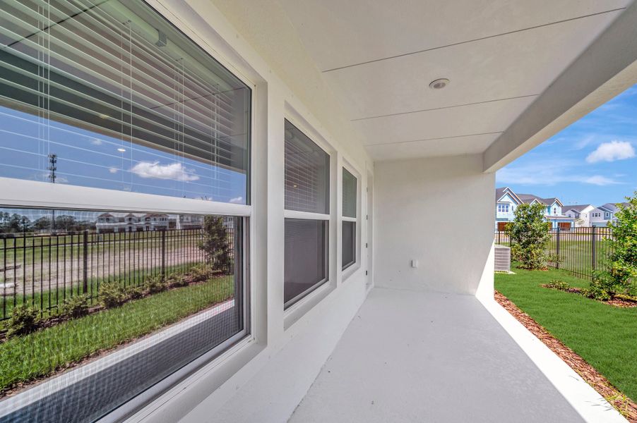 Exterior details and patio area of a home in Waterset Bungalow Series, Apollo Beach (Image 4).