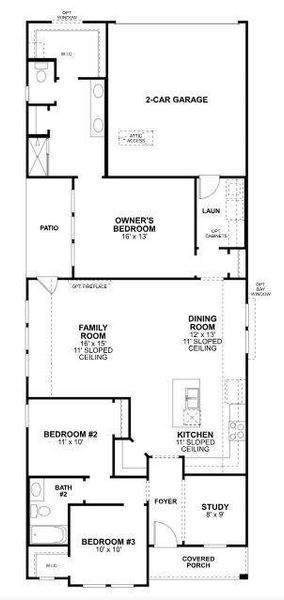 2D floor plan layout of this home in Lilybrooke at Legacy Hills, Celina, TX (Image 3). 2D floor plan layout of this home in Lilybrooke at Legacy Hills, Celina, TX (Image 3).