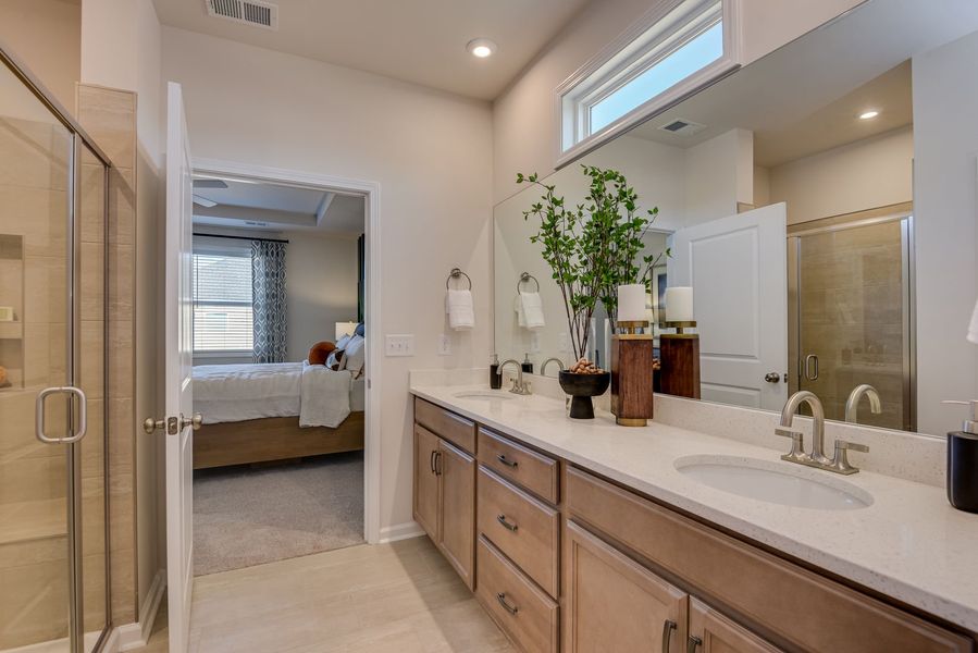 Furnished interior view inside a new home in The Beacon at Old Peachtree Single Family Homes, Lawrenceville (Image 226).