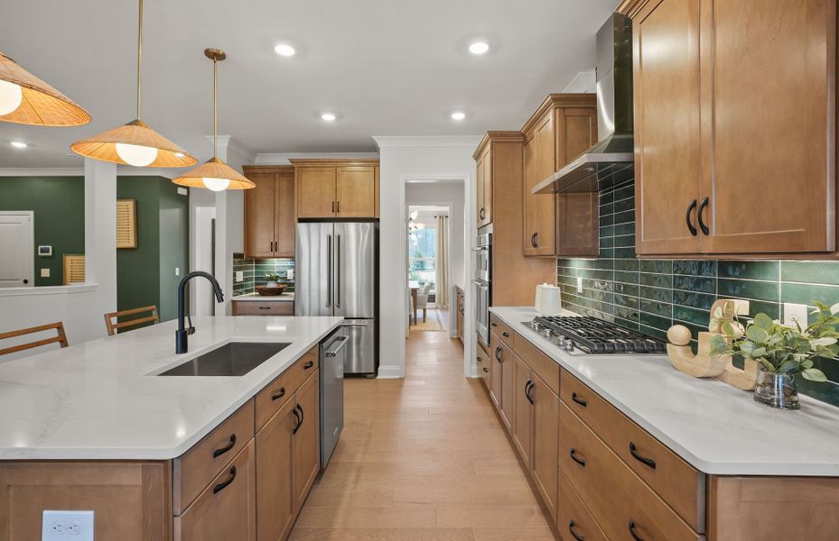 Representative furnished interior of a home built from the Continental by Pulte Homes in Elmbrook, Matthews (Image 70).