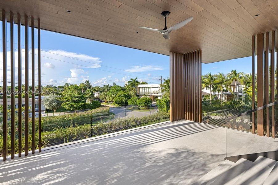 Exterior details and patio area of a home in , North Miami (Image 36).