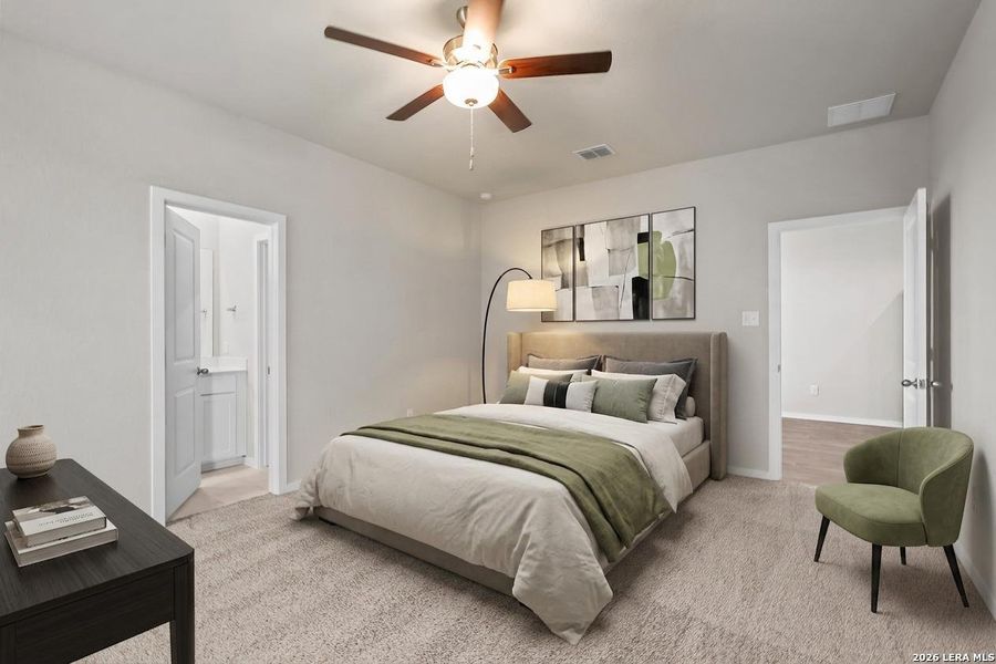 Furnished interior view inside a new home in The Parklands, Schertz (Image 12). Furnished interior view inside a new home in The Parklands, Schertz (Image 12).