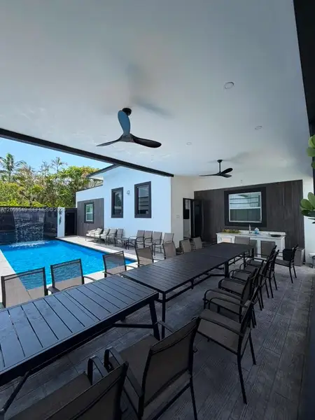 Exterior details and patio area of a home in , Dania Beach (Image 2). Exterior details and patio area of a home in , Dania Beach (Image 2).