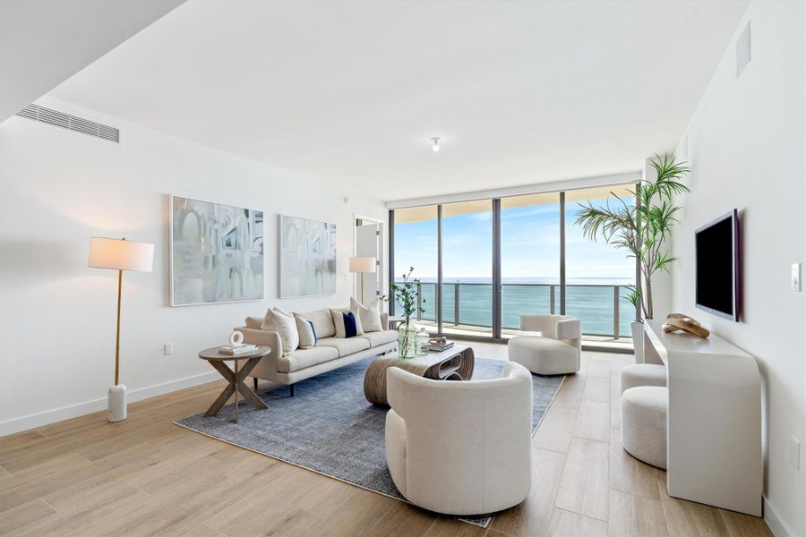 Furnished interior view inside a new home in , Pompano Beach (Image 1).