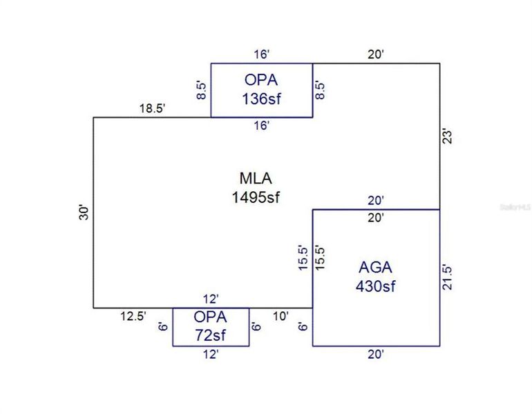 2D floor plan layout of this home in , North Port, FL (Image 5).