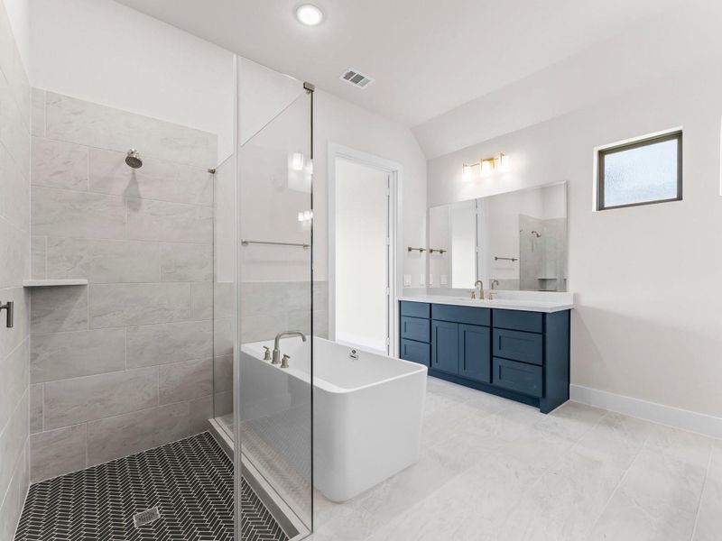 Separate Shower and Frameless Enclosure Separate Shower and Frameless Enclosure