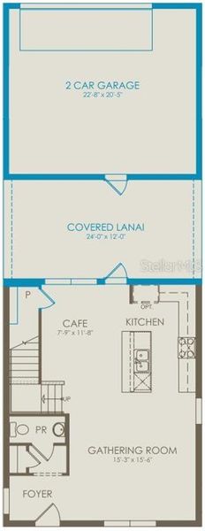 2D floor plan layout of this home in EverBe, Orlando, FL (Image 3).