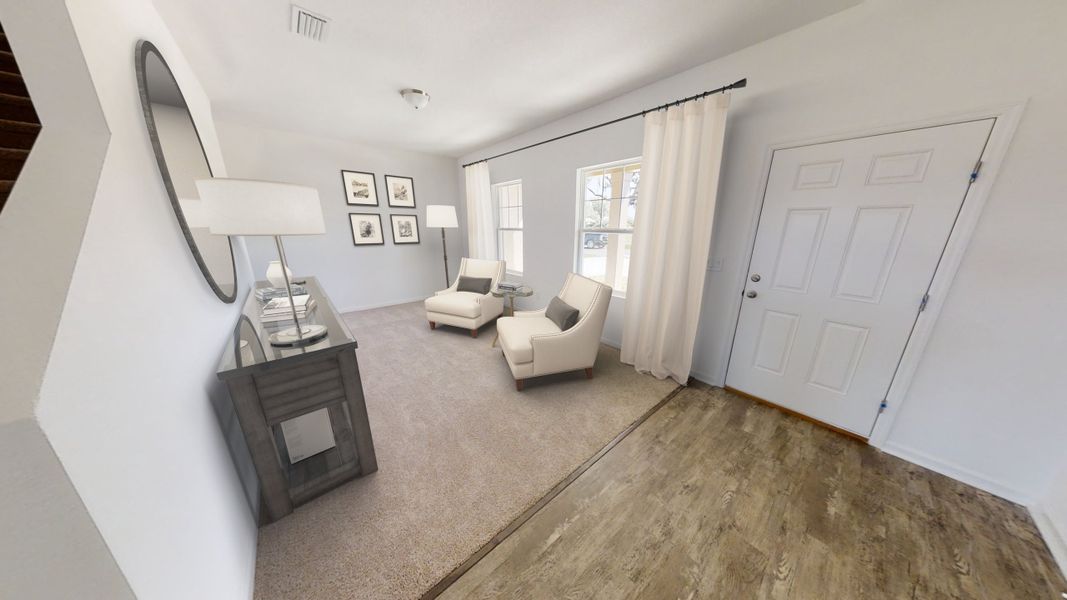 Representative furnished interior of a home built from the Palomar by Starlight Homes in The Meadows, Mebane (Image 6).