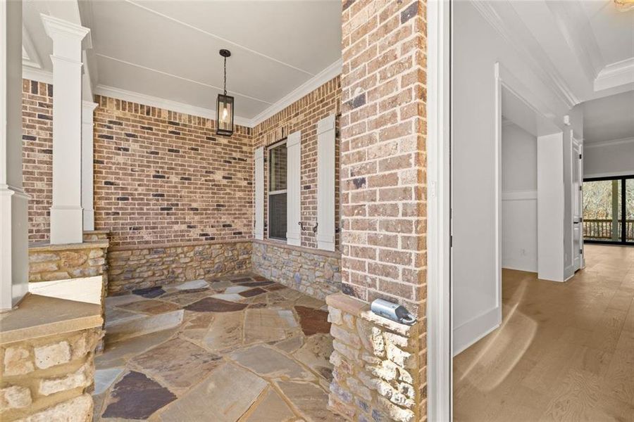 Exterior details and patio area of a home in Horizon at Laurel Canyon, Canton (Image 3).