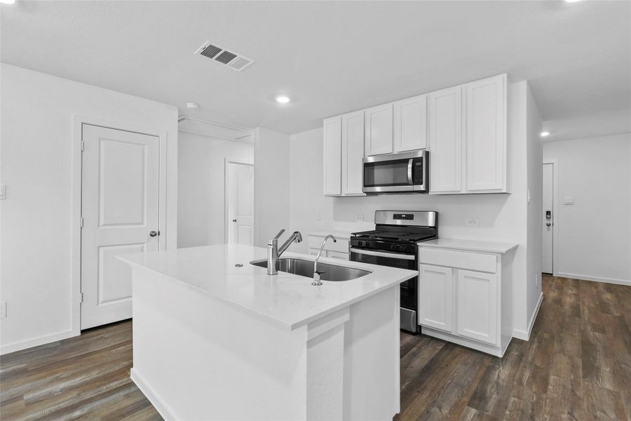 Furnished interior view inside a new home in The Canopies, Splendora (Image 8).