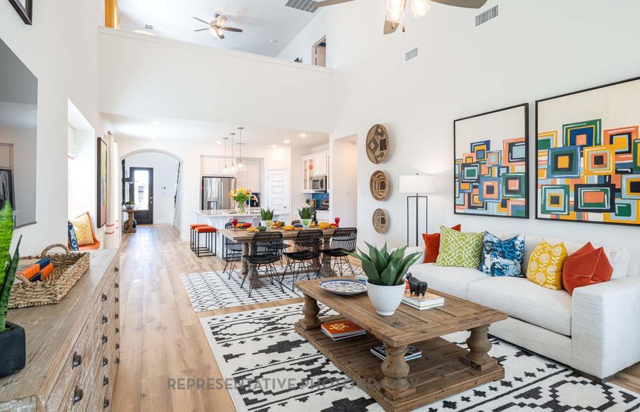 Furnished interior view inside a new home in Meridiana: 40ft. lots, Manvel (Image 3). Furnished interior view inside a new home in Meridiana: 40ft. lots, Manvel (Image 3).