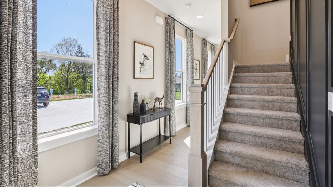 Interior entry with access to staircase