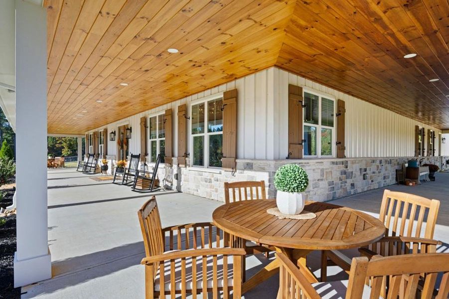 Exterior details and patio area of a home in , Rydal (Image 32).