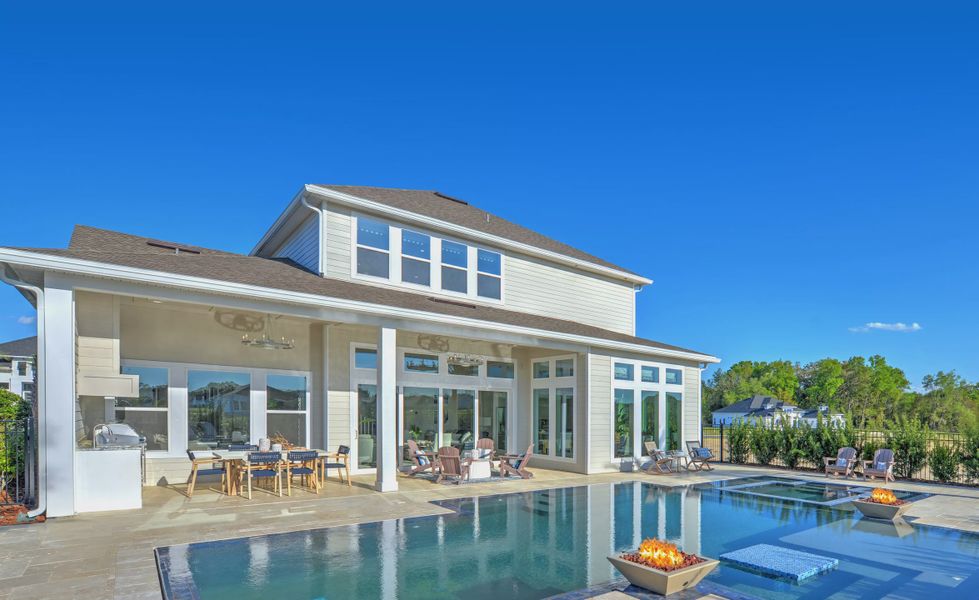 Front exterior of a new home in Oakmont, Gainesville, FL, highlighting curb appeal (Image 22).