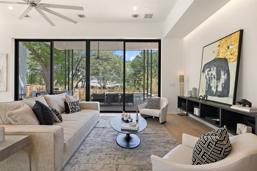 Furnished interior view inside a new home in , Austin (Image 16). Furnished interior view inside a new home in , Austin (Image 16).