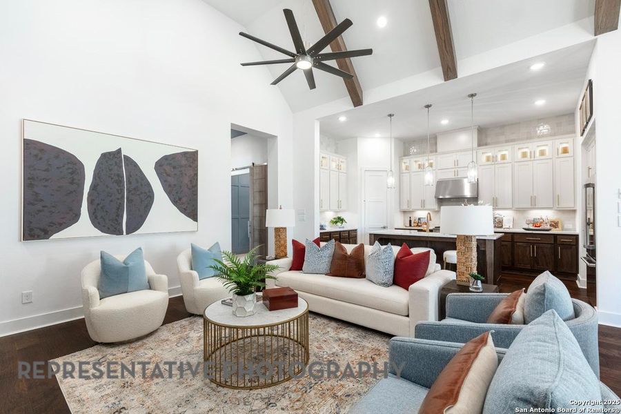 Furnished interior view inside a new home in Meyer Ranch, New Braunfels (Image 8). Furnished interior view inside a new home in Meyer Ranch, New Braunfels (Image 8).