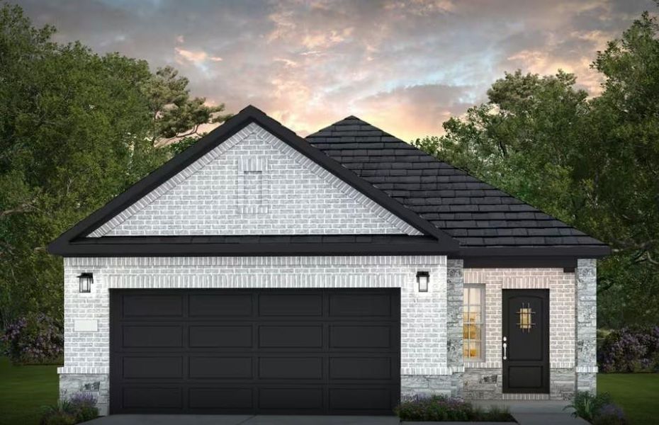Front exterior of a new home in Ryehill, Sugar Land, TX, highlighting curb appeal (Image 1). Front exterior of a new home in Ryehill, Sugar Land, TX, highlighting curb appeal (Image 1).