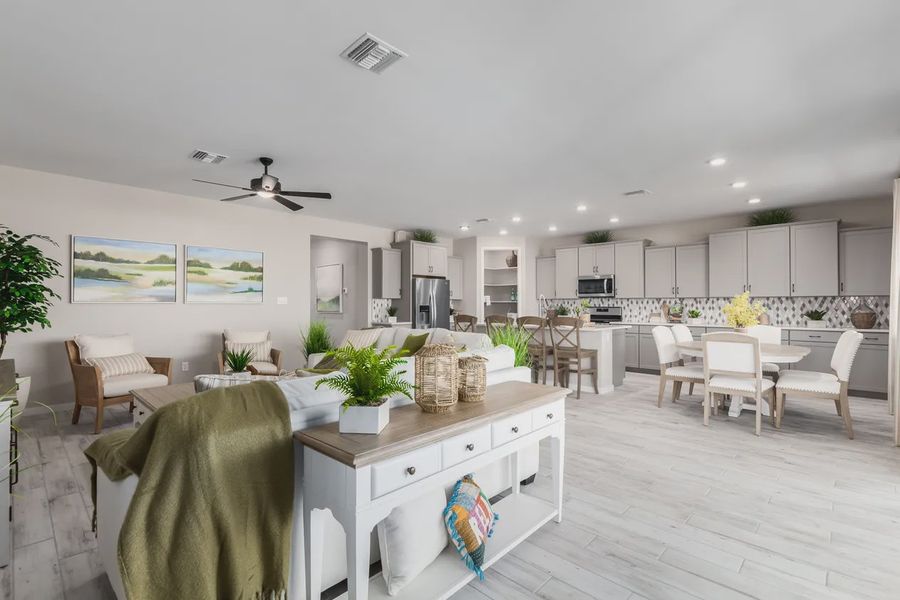 Representative furnished interior of a home built from the 2326 by Elliott Homes in Acacia at Santana, Yuma (Image 10).