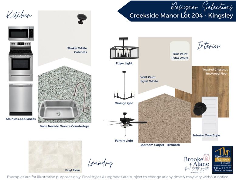 Sample of building materials used in homes in Creekside Manor, Thomaston (Image 2).