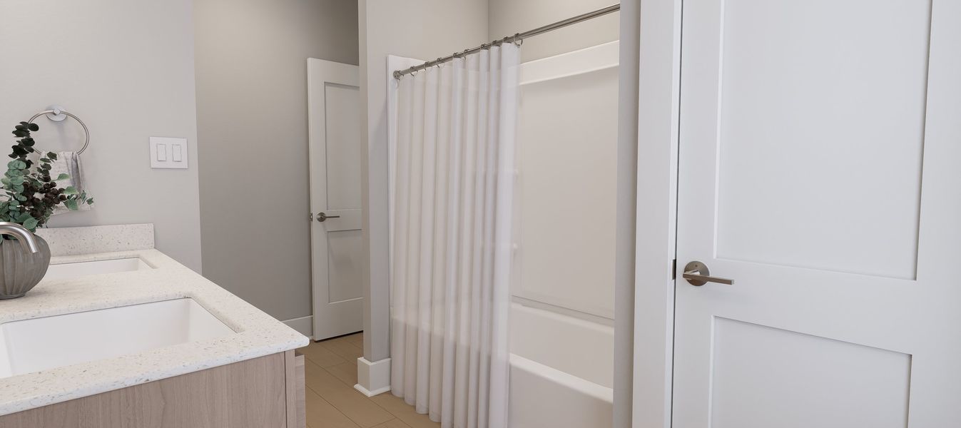 Representative furnished interior of a home built from the Willow by Baker Residential in Atwater Station - Village Collection, Fuquay Varina (Image 19).