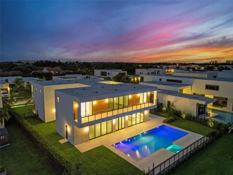 Exterior details and patio area of a home in , Weston (Image 53).