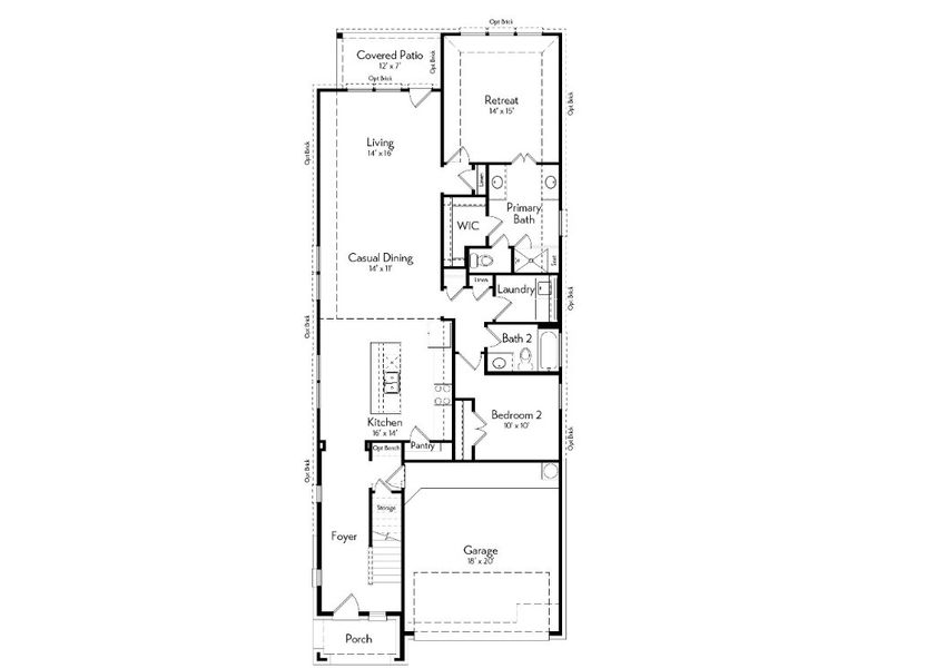 2D floor plan layout for the Childress by Autograph Homes in Aldeana - Tejas Collection, Bonney, TX (Image 3). 2D floor plan layout for the Childress by Autograph Homes in Aldeana - Tejas Collection, Bonney, TX (Image 3).