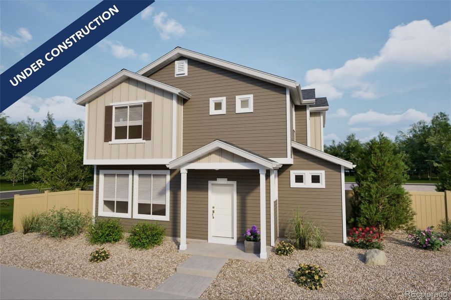 Front exterior of a new home in , Bennett, CO, highlighting curb appeal (Image 1).