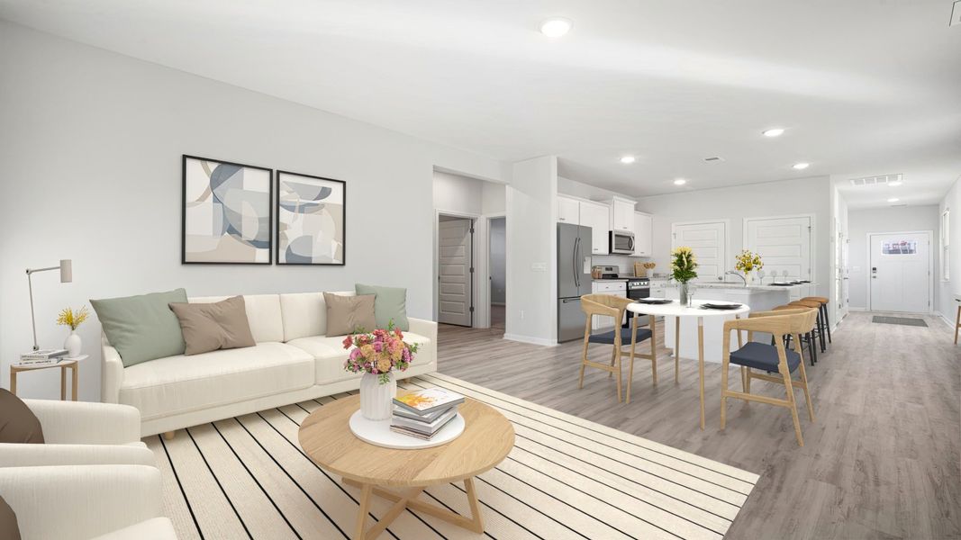 Furnished interior view inside a new home in The Groves at Bees Creek, Ridgeland (Image 12).