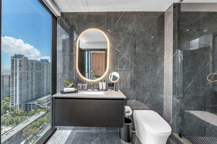 Furnished interior view inside a new home in , Miami (Image 4).