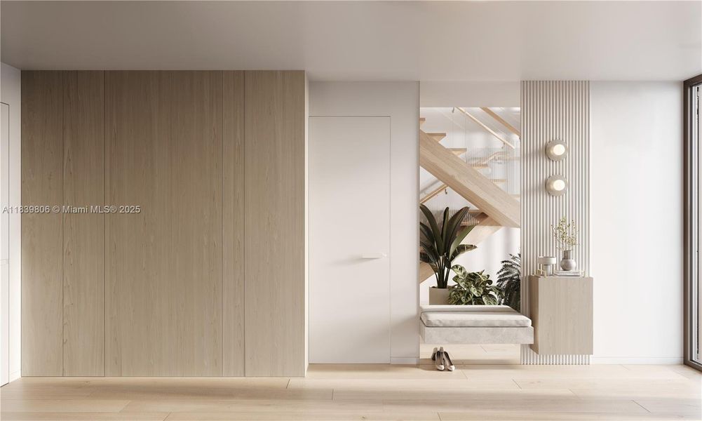 Furnished interior view inside a new home in , Miami Beach (Image 8).