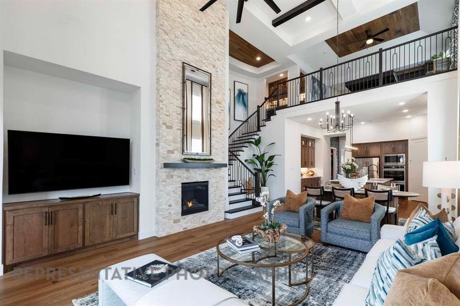 Furnished interior view inside a new home in Star Trail, Prosper (Image 31).