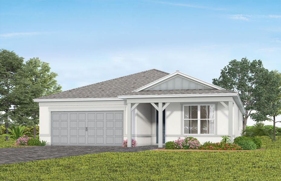 Representative exterior photo of a completed home built from the Prosperity by Del Webb in Del Webb Lakehaven, Clermont, FL (Image 17). Representative exterior photo of a completed home built from the Prosperity by Del Webb in Del Webb Lakehaven, Clermont, FL (Image 17).