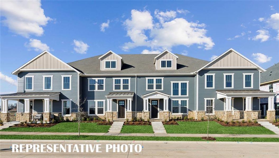 Classically styled, new construction lock and leave homes now available in Villages at Midtowne in Midlothian!  REPRESENTATIVE PHOTO