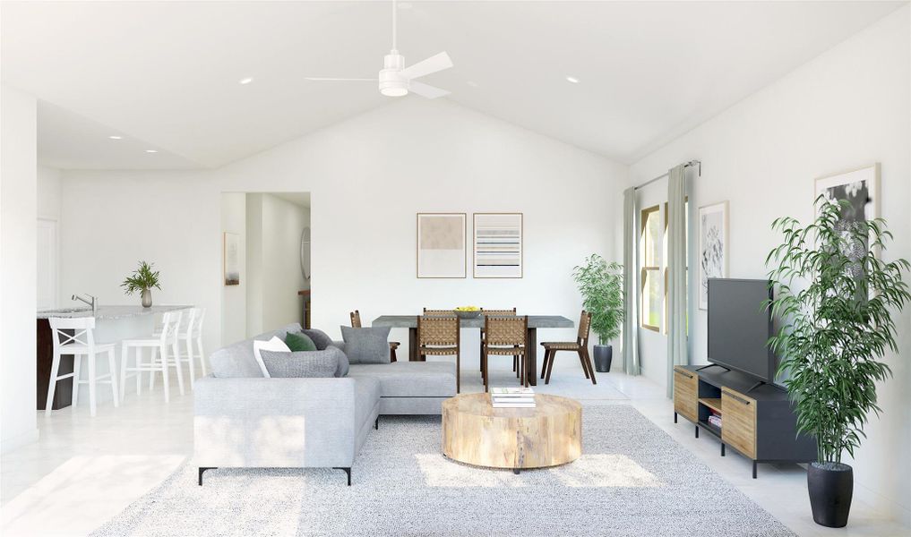 Open great room (*Artist rendering used for illustration purposes only.) Open great room (*Artist rendering used for illustration purposes only.)