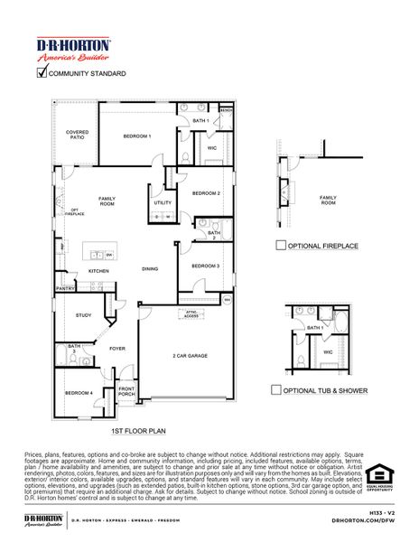 2D floor plan layout of this home in Liberty Crossing, Royse City, TX (Image 2). 2D floor plan layout of this home in Liberty Crossing, Royse City, TX (Image 2).
