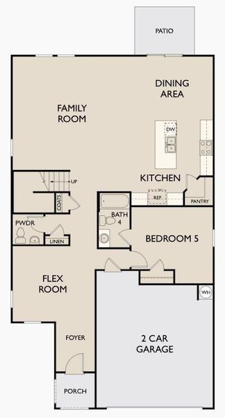 2D floor plan layout of this home in Mt. Tabor Ridge, Dallas, GA (Image 3).