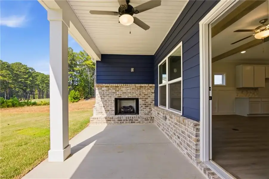 Exterior details and patio area of a home in Heritage Pointe at The Georgian, Villa Rica (Image 3). Exterior details and patio area of a home in Heritage Pointe at The Georgian, Villa Rica (Image 3).