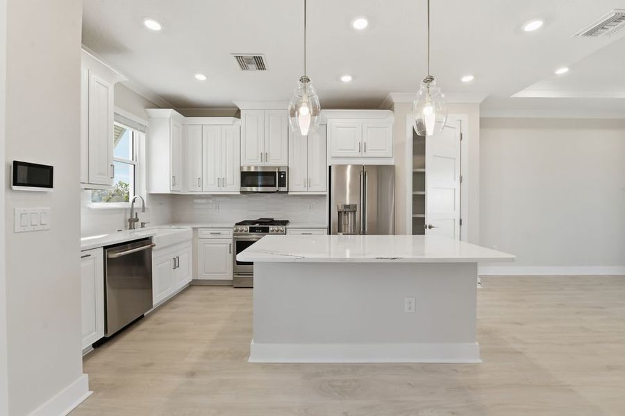 Furnished interior view inside a new home in Esplanade at Azario Lakewood Ranch, Bradenton (Image 4). Furnished interior view inside a new home in Esplanade at Azario Lakewood Ranch, Bradenton (Image 4).