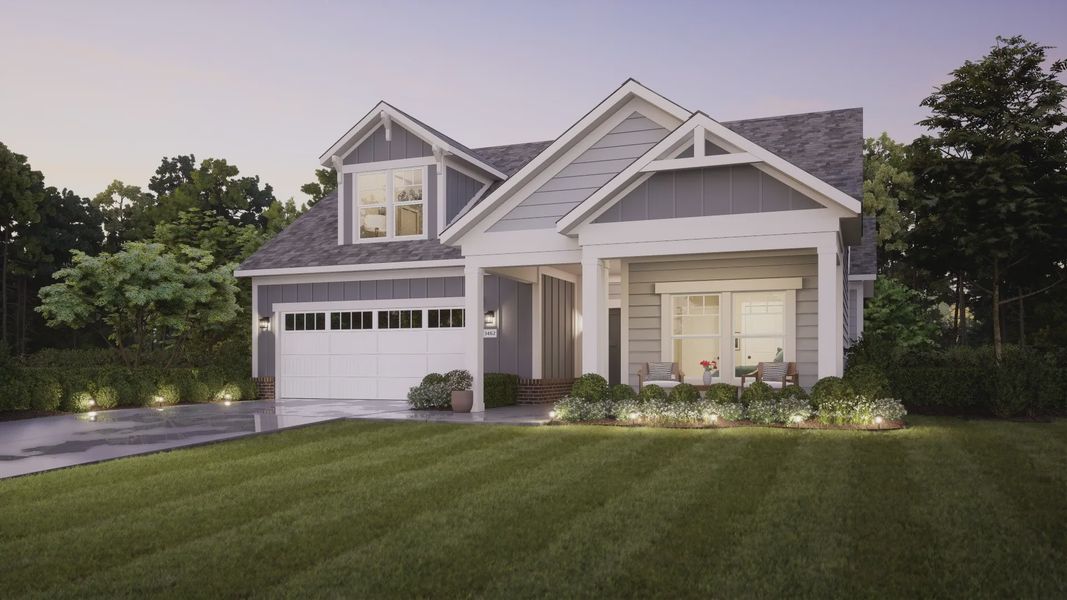 Representative exterior photo of a completed home built from the Portico by Epcon Communities in The Courtyards at Stewarts Creek, Smyrna, TN (Image 27).