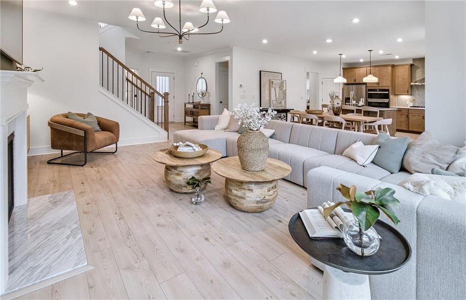 Furnished interior view inside a new home in Hunters Creek, Flowery Branch (Image 14).