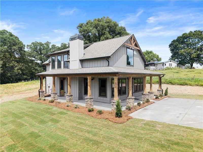 Front exterior of a new home in , Cleveland, GA, highlighting curb appeal (Image 26). Front exterior of a new home in , Cleveland, GA, highlighting curb appeal (Image 26).