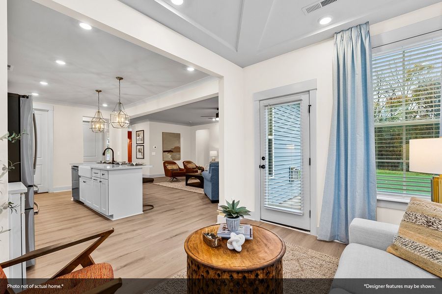 Furnished interior view inside a new home in Scotts Hill Village, Wilmington (Image 15). Furnished interior view inside a new home in Scotts Hill Village, Wilmington (Image 15).