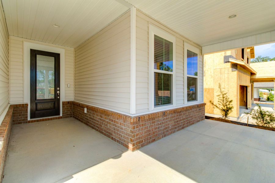 Front porch space perfect for lounging
