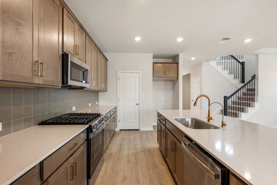 Furnished interior view inside a new home in The Colony, Bastrop (Image 10).
