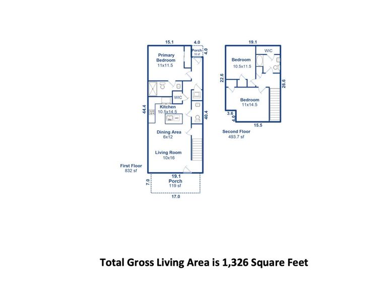 2D floor plan layout of this home in , North Charleston, SC (Image 5).