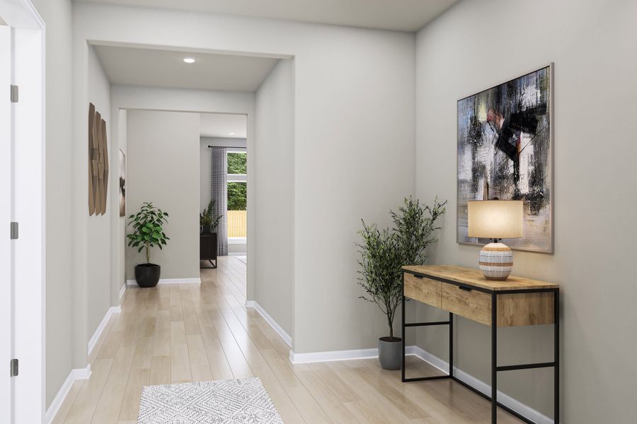 Representative furnished interior of a home built from the Bryker by Tri Pointe Homes in Lariat, Liberty Hill (Image 6).