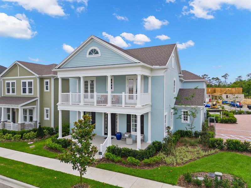 Front exterior of a new home in Celebration, Celebration, FL, highlighting curb appeal (Image 1). Front exterior of a new home in Celebration, Celebration, FL, highlighting curb appeal (Image 1).