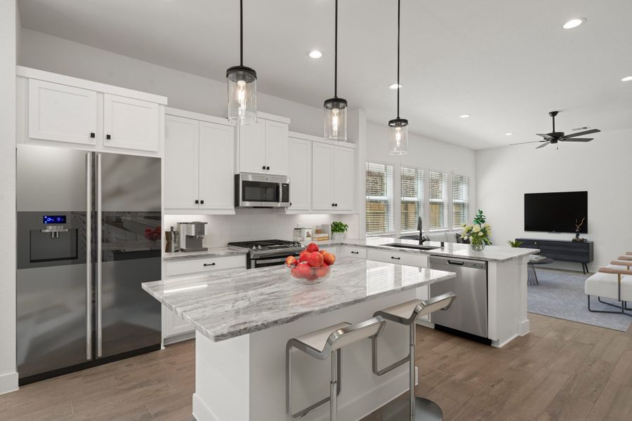 Furnished interior view inside a new home in The Woodlands Hills, Willis (Image 8).