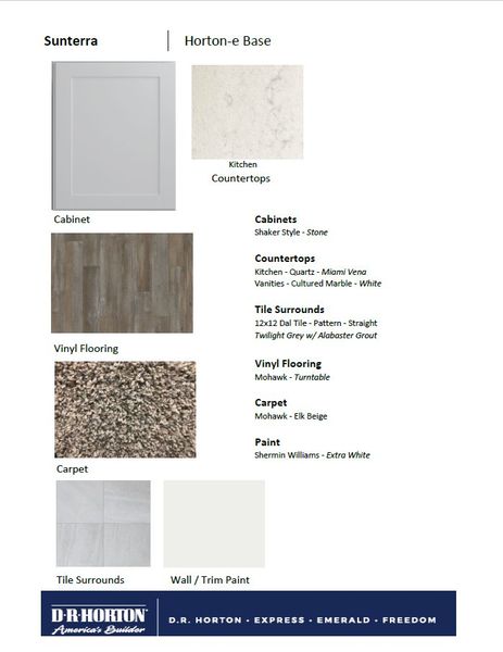 Sample of building materials used in homes in Sunterra, Katy (Image 22). Sample of building materials used in homes in Sunterra, Katy (Image 22).