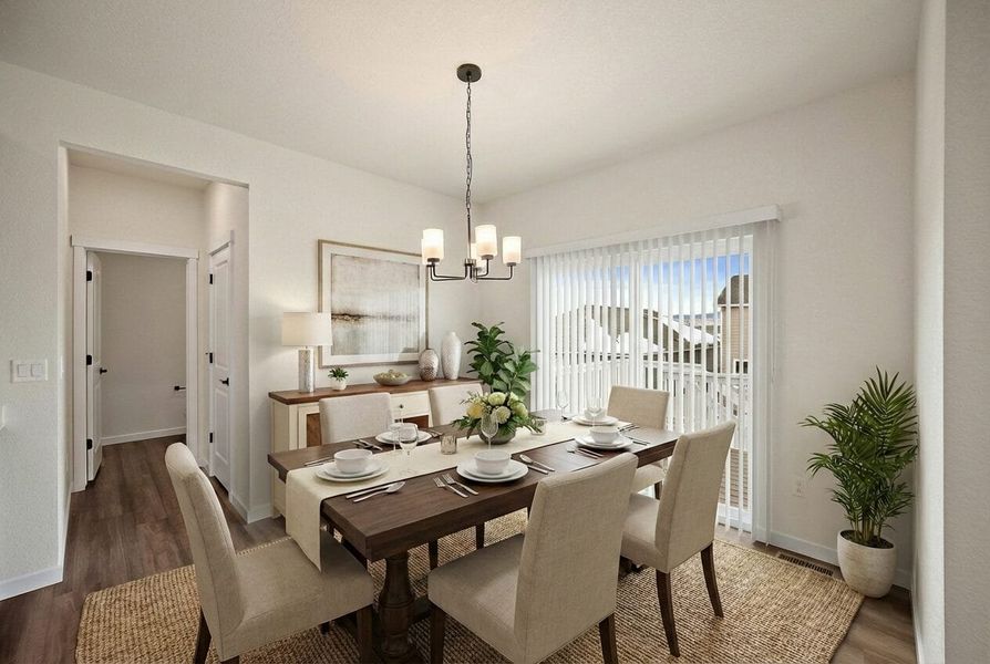 Furnished interior view inside a new home in Aspen Ranch, Fountain (Image 7). Furnished interior view inside a new home in Aspen Ranch, Fountain (Image 7).